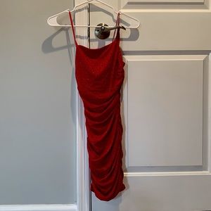 One Shoulder Bodycon Red Dress